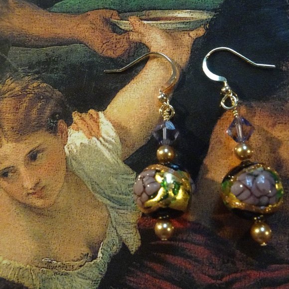 Hand-crafted artisanal earrings made from authentic Murano lampwork - Picture 10 of 11